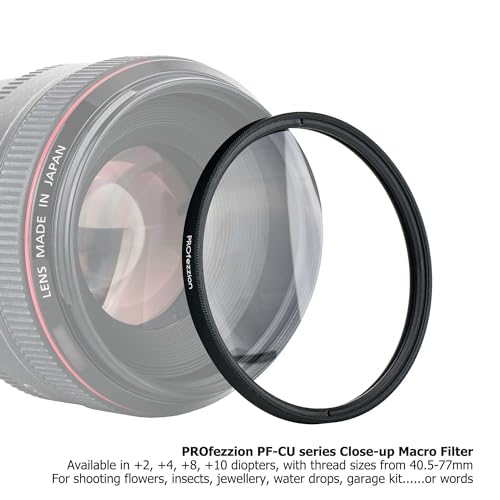PROfezzion 77mm Close-Up Macro Photography Filter Set (+2 +4 +8 +10) Close-Up Filter Kit