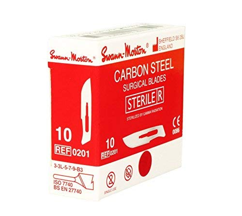 [Australia - AusPower] - Swann-Morton #10 Sterile Surgical Blades, Carbon Steel [individually packed, box of 100] 