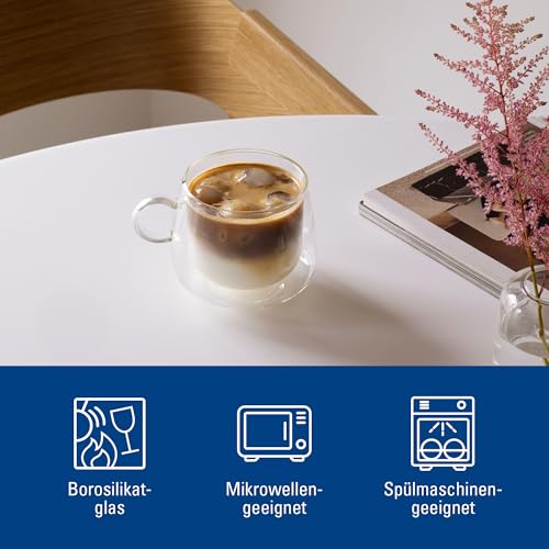 Villeroy & Boch Artesano Hot & Cold Beverages Cappuccino Glass, Set of 2, 14.5 oz, Borosilicate Glass, Dishwasher & Microwave Safe