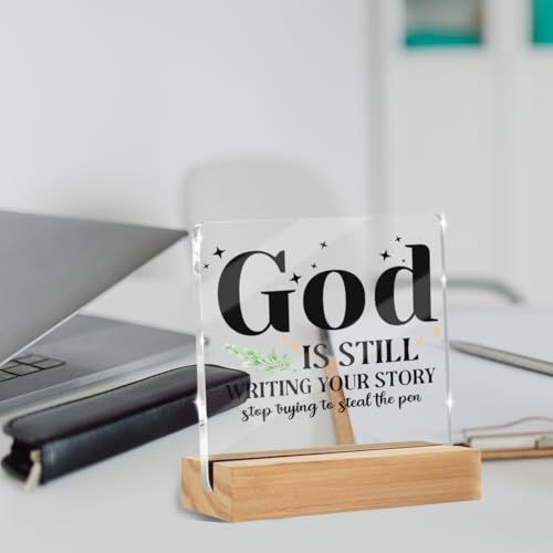 Inspirational Bible Verse Acrylic Office Decoration Prayer Room Decor Christian Inspiration