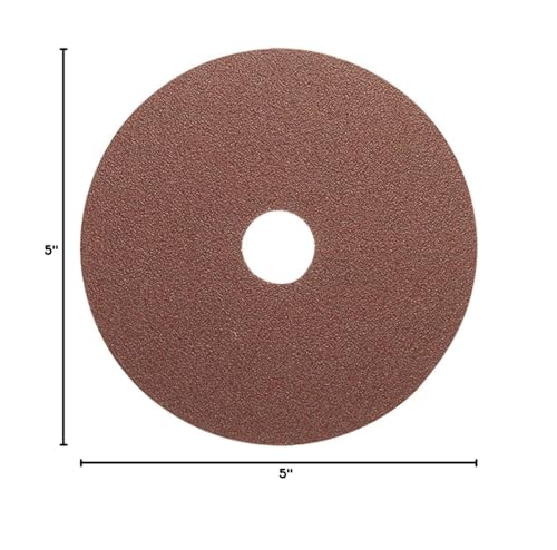 Mercer Abrasives 5-inch aluminum oxide resin fiber discs, 80 grit, 7/8-inch arbor, 25-pack