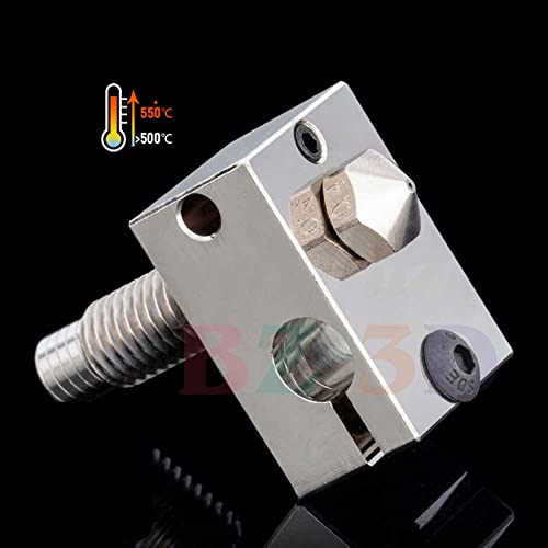2PCS V6 Plated Copper Heater Block,Prusa i3 MK2,MK2.5,MK3,MK3S+ 500℃ High Temperature PT100 V6 Heating Block With Silicone Socks for V6 Hotend,V6 Heatbreak,Heatsink,V6 Nozzles. 2pcs Plated Copper