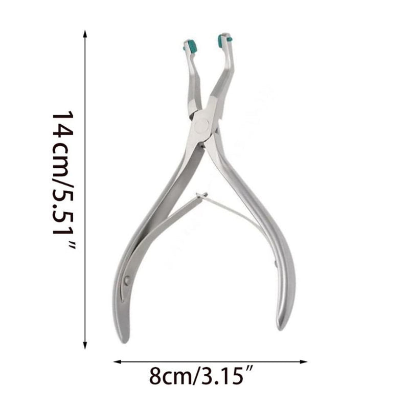 [Australia - AusPower] - Dental Crown Plier Dentist Tools Temporary Teeth Removal Pliers with Green Rubber Stainless Steel 