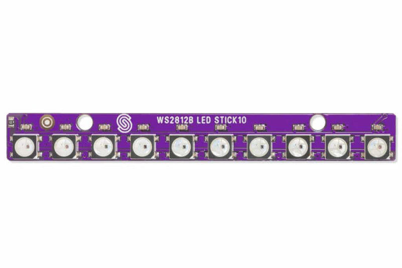 Soldered Smart LED WS2812B Stick with 10 RGB LEDs, 5 V, Made in EU, 333056