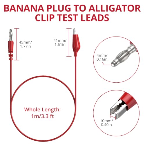 BINTA 35PCS back probe kit with banana plug, copper alligator clips, and 1m test leads