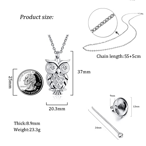 Pet Cat Dog Paw Print Owl Elephant Hummingbird Cremation Jewelry for Ashes Heart Urn Necklace Keepsake Memorial Pendant Jewelry