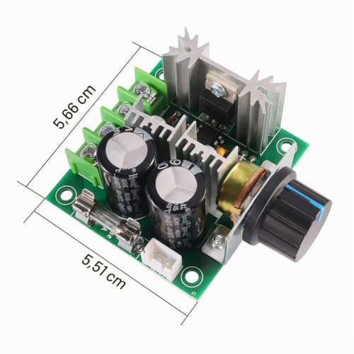 ARCELI 12V-40V 10A PWM DC Motor Speed Controller with High Torque and Low Radiation Frequency with Rotary Knob High Efficiency, Variable Speed Regulator