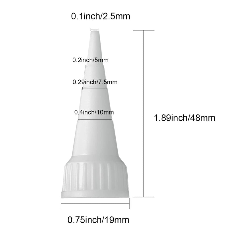 [Australia - AusPower] - 60 Pieces Snip Tip Applicator Cap Replacement for 3.7 Ounce E6000 Adhesive Tube 