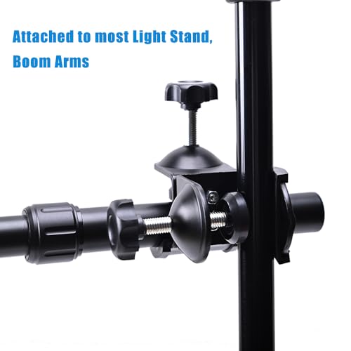 Metal C Clamp Heavy Duty Dual U Shaped Clip Bracket Mount for Photo Studio Light Stand Boom Arm,2 Pieces