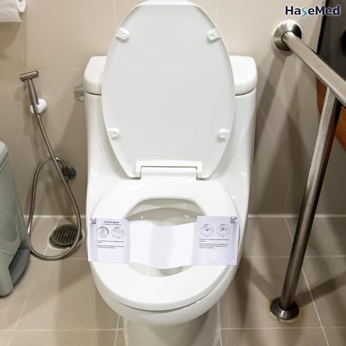 HaseMed Chair Sample Collectors - Pack of 50 Disposable Chair Catchers with Adhesive Tabs for Toilet - Hygienic, Clean Chair Sample Collection - Biodegradable & Water Soluble for Laboratory, Practice & Home