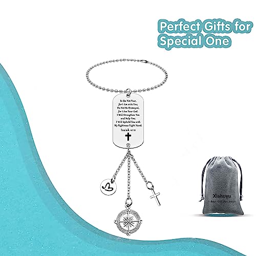 Christian Gifts Hanging Ornament Bible Verse Gift Car Rear View Mirror Hanging Accessories for Women Men Inspirational Religious Gifts Christmas Birthday Baptism Communion Gift