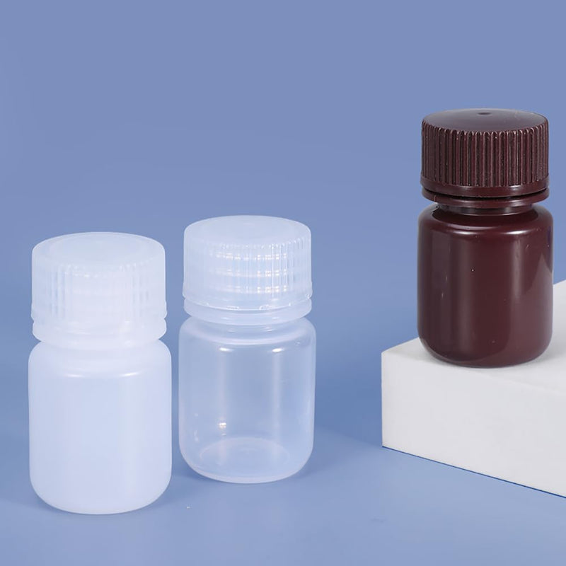 [Australia - AusPower] - 1 oz Wide Mouth Lab Reagent Bottle, Laboratory Grade Chemical Container, Sealed Leak-proof Clear PP Bottle, Pill Bottle, Water Sample Bottle(5 Pcs) 1oz(30ml) 