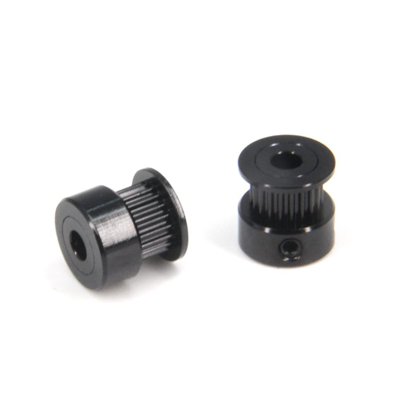 [Australia - AusPower] - Zeberoxyz 10pcs/set GT2 Pulley Wheel 20 Teeth 5mm Bore Black Aluminum Timing Belt Idler Pulley for 3D Printer 6mm Width Timing Belt (20T-5mm Bore-Black) 20T-5mm Bore-Black 