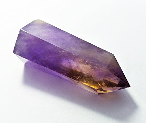 Amethyst Healing Crystal Wand Pointed & Faceted Prism Bar for Reiki Chakra Meditation Therapy Deco, Small gemstomes are Gifts (Colors May Vary Due Natural Properties) Amethyst