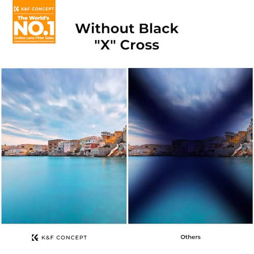K&F Concept 62mm Variable ND Filter ND2-ND32 Camera Lens Filter (1-5 Stops) No X Cross HD Neutral Density Filter with 28 Multi-Layer Coatings Waterproof (Nano-X Series)