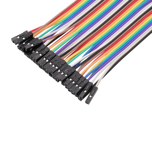 80 Pieces 40 Pin Jumper Wire Breadboard Ribbon Cables 10 cm Female-Female | Jumper Cable 24AWG Wire Bridges for Arduino Breadboard DIY Project 80 pieces female 10CM