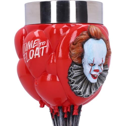 Nemesis Now IT Pennywise Clown Goblet, Officially Licensed Horror Movie Merchandise Chalice Collectible, Red Balloons Design, 19.5cm