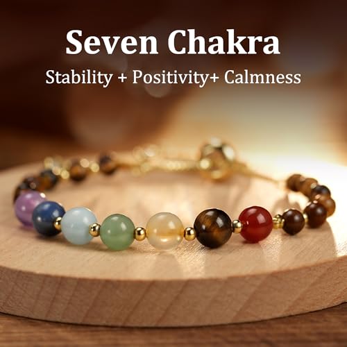 7 Chakra Bracelets for Women Yoga Meditation Crystal Bracelet Gifts 7 Chakra