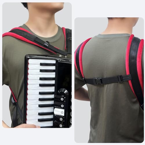 HighLight Accordion Strap for 48/60/96/120 Bass Keyboard Button (Red) Red