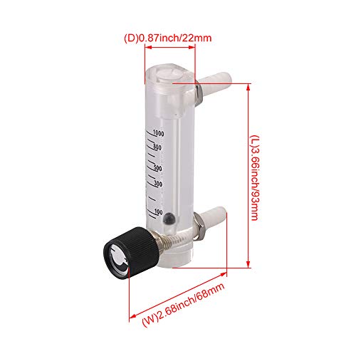 LZM-6 Flow Meter 100-1000ml/min for Oxygen Gas Air Flow Control Detect Pack of 3