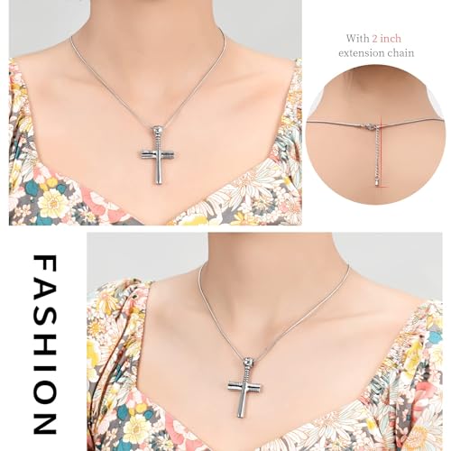 Baseball Cremation Jewelry Urn Necklaces Cross Memorial Pendant Silver