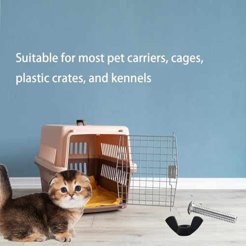 OWMOSYX M6 dog crate replacement screws, bolts and wing nuts assortment set for pet carriers
