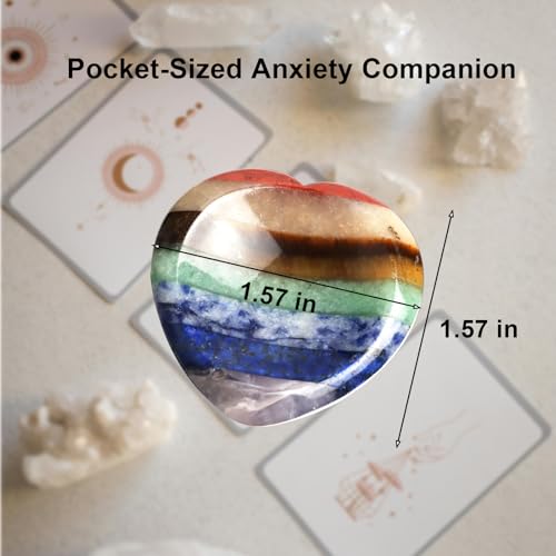 7 Chakra Heart Worry Stone