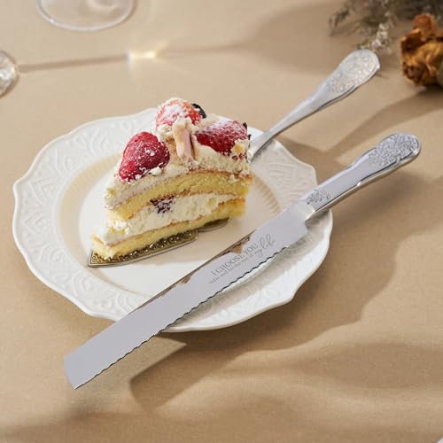 AW BRIDAL Wedding Cake Knife And Server Set, Vintage Cake Cutting Set for Wedding, Personalized Cake Cutter Wedding Gift Bridal Shower Gift Anniversary Engagement Gift For Couple
