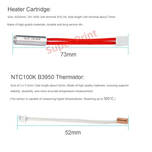Super Print Sprite Extruder/Pro Heater Block Upgrade Hotend Kit,Ender 3 S1 Bi-Metal Heatbreak,MK8 Hardened Steel Nozzle 0.4 for Ender 3 S1,Ender 3 S1 Pro,S1 Plus,CR10 Smart Pro,Sermoon V1,300℃ MK8 Hardened Kit