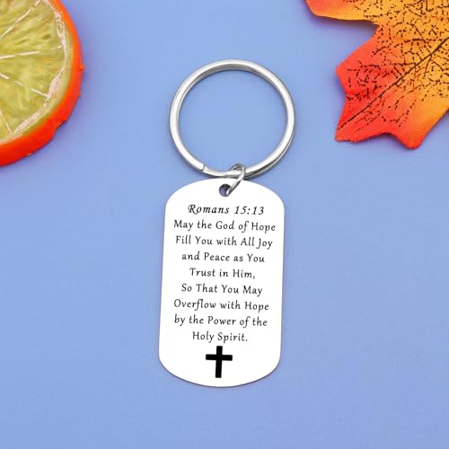 24PCS Christian Gifts for Women Keychain Christian Bible Keychains Motivational Gifts for Female Friends Women Men Religious Souvenir for Friends Faith Keychain Easter Birthday Present