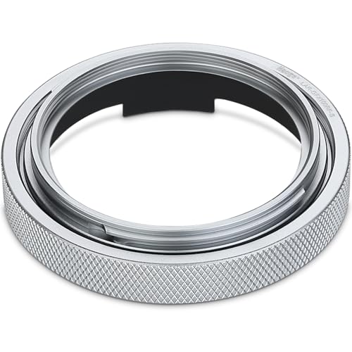 Haoge Adapter Ring for Fujifilm GFX100RF Camera Square Metal Lens Hood Accessories Bayonet Shades Compatible with GFX100RF Original Lens Cap 49mm UV Silver
