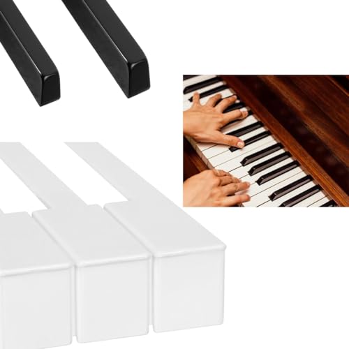 Piano Keytops Replacement 88 Key Piano Keys Top Complete Set Black and Plastic White Key Repair Kit