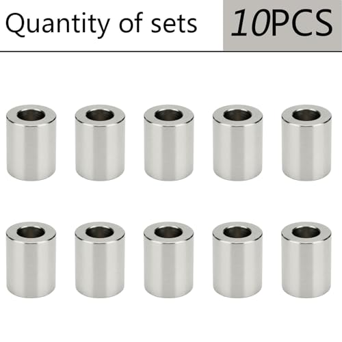 10PCS 304 Stainless Steel Spacer 3/8" Bore x 3/4" OD x 1" Length, Unthreaded Round Standoff Bushing for 3/8" Screws Bolts & Rods, Precision Fit, Corrosion Resistant (3/8" x 3/4" x 1") 3/8" x 3/4" x 1" 10