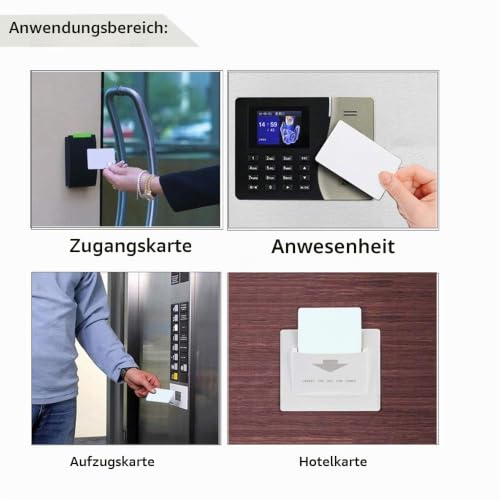 NFC Cards 13.56 MHz 1K, 13.56 MHz RFID Card RFID - Chip Cards / M1 - Cards for Access Control, Hotel Key Cards etc. (100 Pieces) 100 pcs