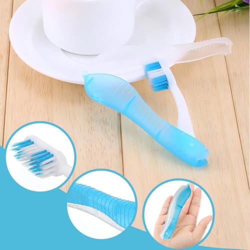 10 Pack Travel Toothbrushes, Foldable Travel Toothbrushes for Travel, Portable Manual Travel Toothbrushes for Adults, Camping, School, Business Trip