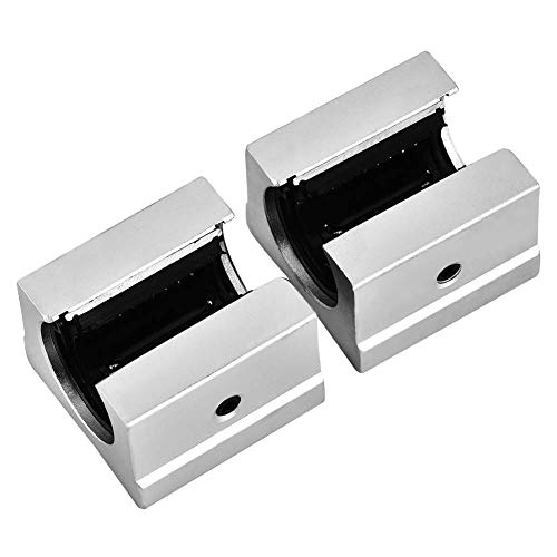 4Pcs SBR16UU Aluminum Linear Ball Bearing Slide Block Units 16mm Open Linear Motion Bearing Block Linear Rail Bearing Block for CNC
