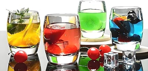 8 Oz Set of 6 Plastic Drinking Glasses Dishwasher Safe BPA Free Unbreakable Juice Glasses for Kids Shatterproof Wine Water Glasses Acrylic Tumblers (Clear) 8 Oz Clear