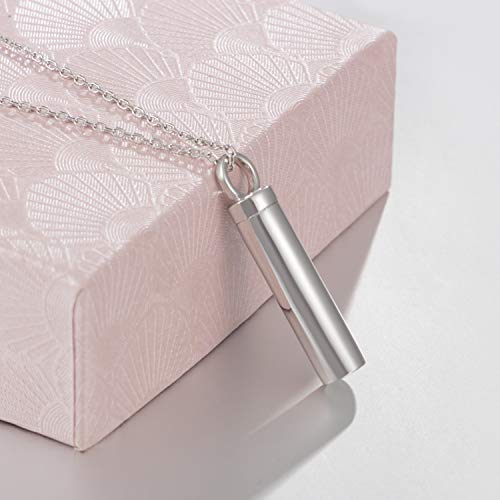 925 Sterling Silver Minimalist Urn Pendant Ash Necklace - Memorial Ashes Keepsake Exquisite Cremation Jewelry Minimalist urn necklace