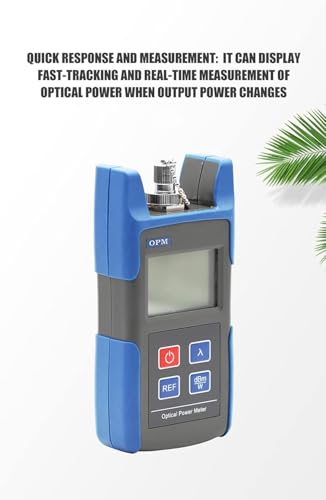 Veimeitk VMT-TL510 portable fiber optic power meter with SC/FC adapters and optical tester display