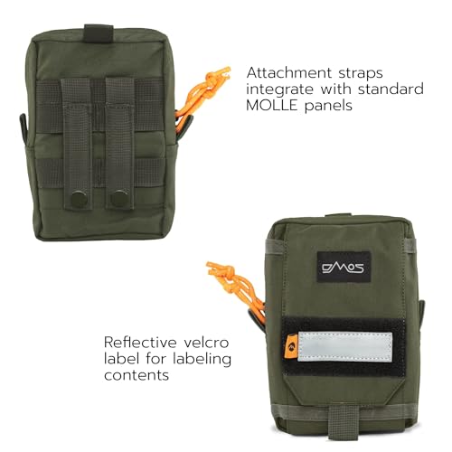 DMOS Rally Organizational Pouch in olive green, compact tool pouch with multiple storage compartments