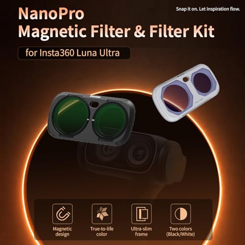 Haida Insta 360 Luna Ultra Magnetic ND Kit (ND4/16/64) NanoPro -Black ND Filter Kit Black