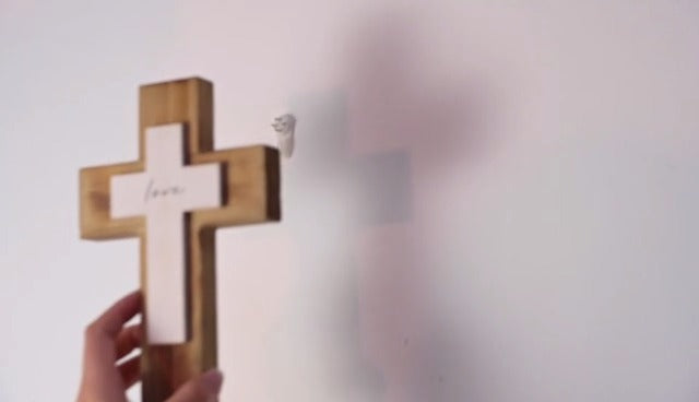 OKSQW Wall Wooden Christians Cross Spiritual Religious Cross Gifts Blessed