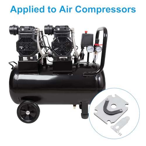 PATIKIL Air Compressor Valve Plate, 2 Set Metal Air Compressor Reed Valve Kit Central Pneumatic Air Compressor Replacement Part Accessory, Silver Tone