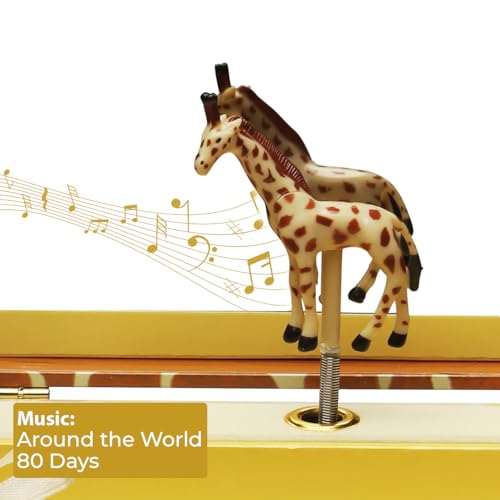Enchantmints Giraffe Musical Jewelry Box Giraffe Spins to Around the World in 80 Days Treasure Storage