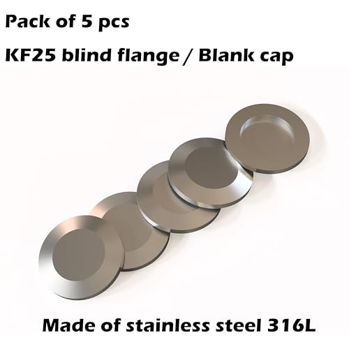 BROWNIAN MOTION TECHNOLOGY 316L KF25 NW25 ISO-KF25 blind flange caps, pack of 5
