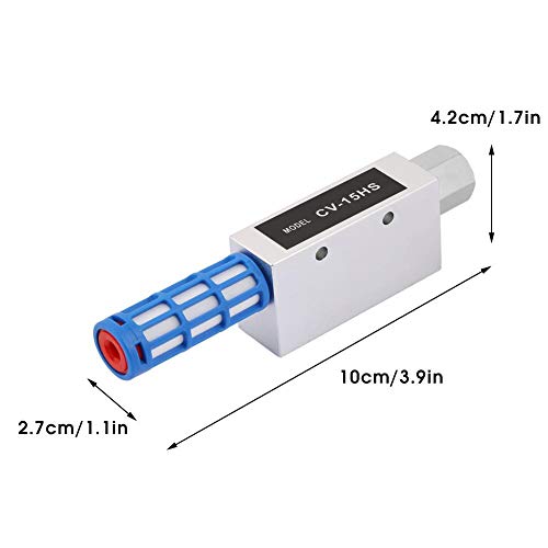 Akozon Vacuum Ejector, CV-15HS Pneumatic Vacuum Vacuum Generator Ejector with Silencer