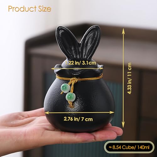 Ceramic Pet Urn for Ashes, Bunny Urn with Photo Display Box-Matte White Matte White Rabbit S Size