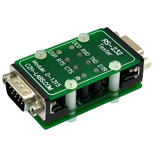 CZH-LABS RS232 LED link tester module with DB9 male to DB9 female connectors