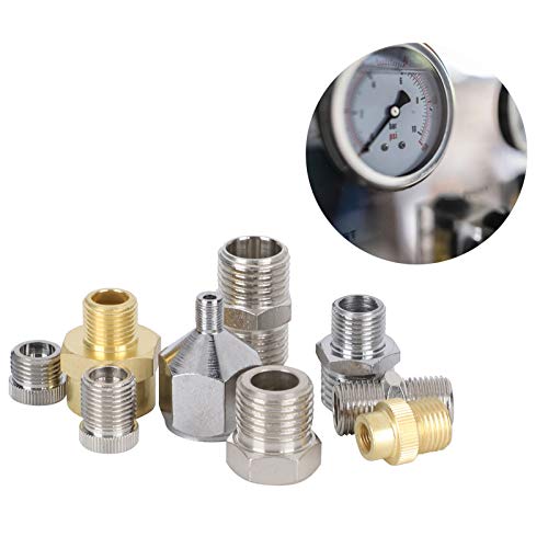 9Pcs Airbrush Connector Set Air Compressor Spray Gun Adapter Airbrush Hose Adaptor Air Compressor Spray Gun Adapter Accessories A1-A9