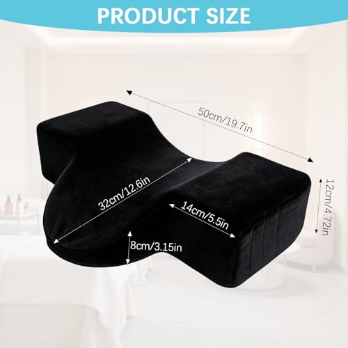 Beauty Salon Lashing Pillow,Comfortable Velvet Memory Foam Eyelash Extension Pillow,Ergonomic Neck Pillow,Protect The Neck When Used for Lash Extension Grafting Make Up